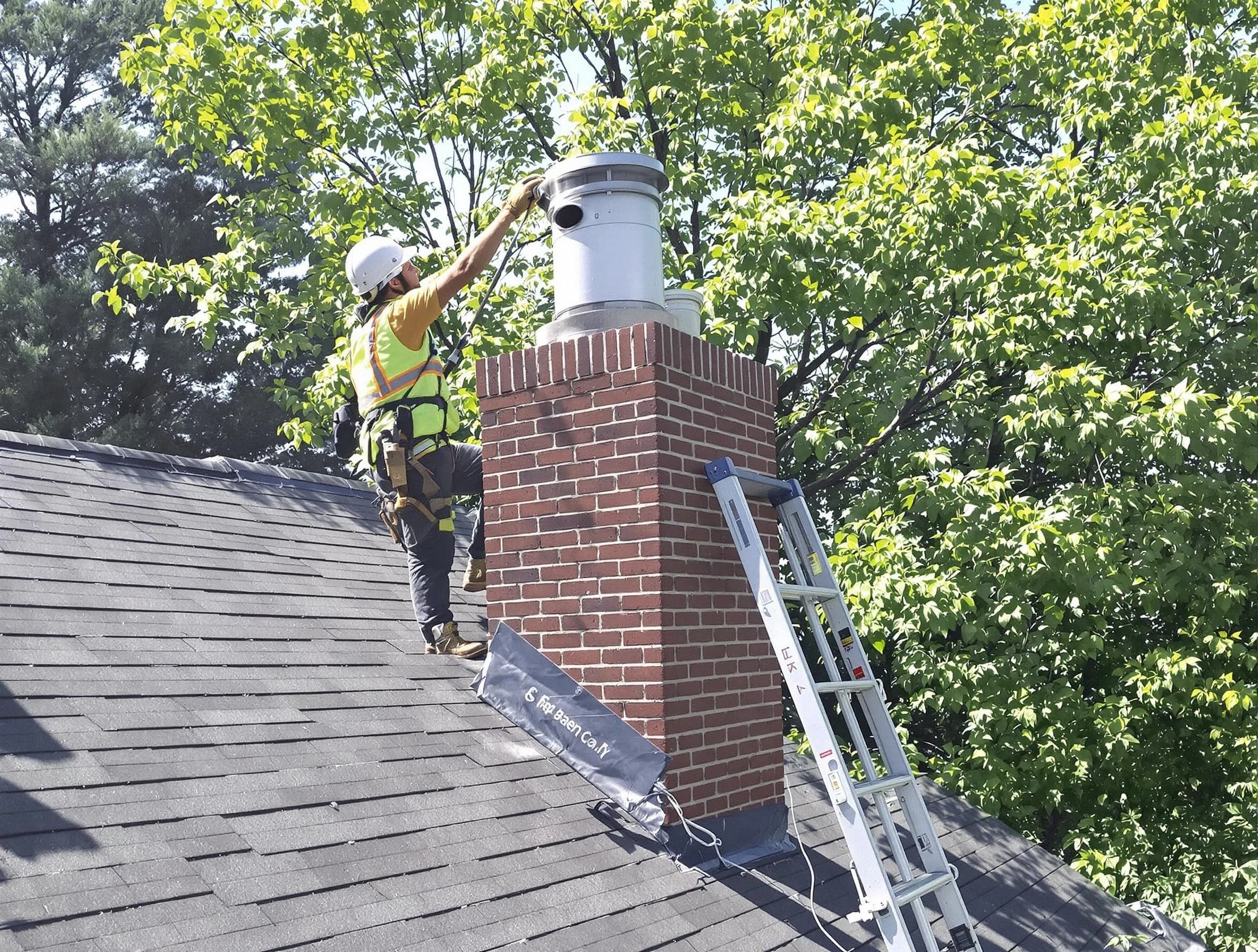 Chimney liner inspection by Yukon Chimney Sweep in Yukon, OK