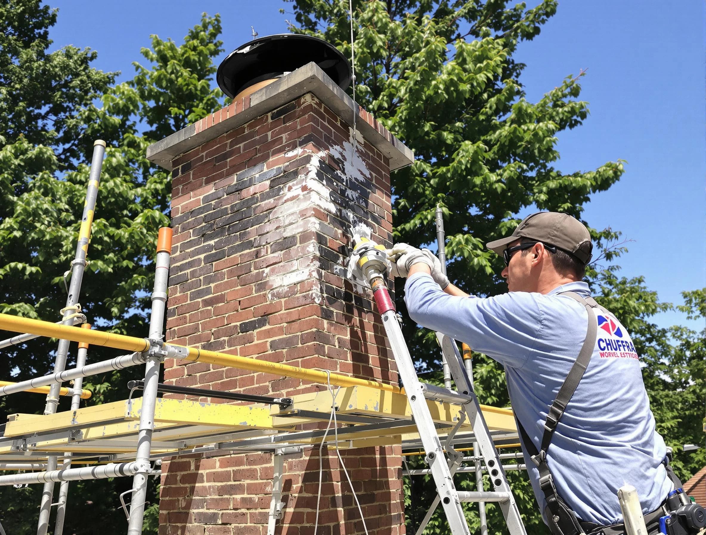 Structural chimney repair by Yukon Chimney Sweep in Yukon, OK