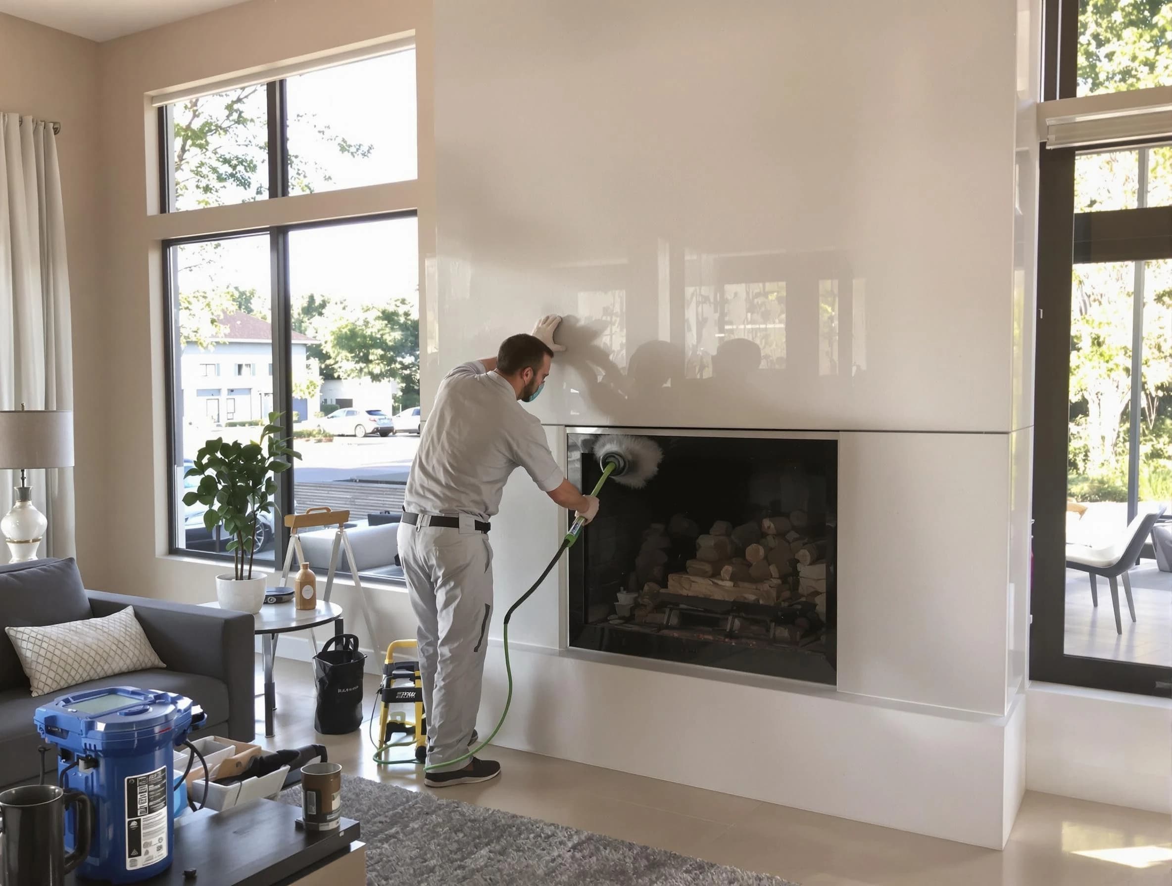 Yukon Chimney Sweep performing thorough soot removal in Yukon, OK