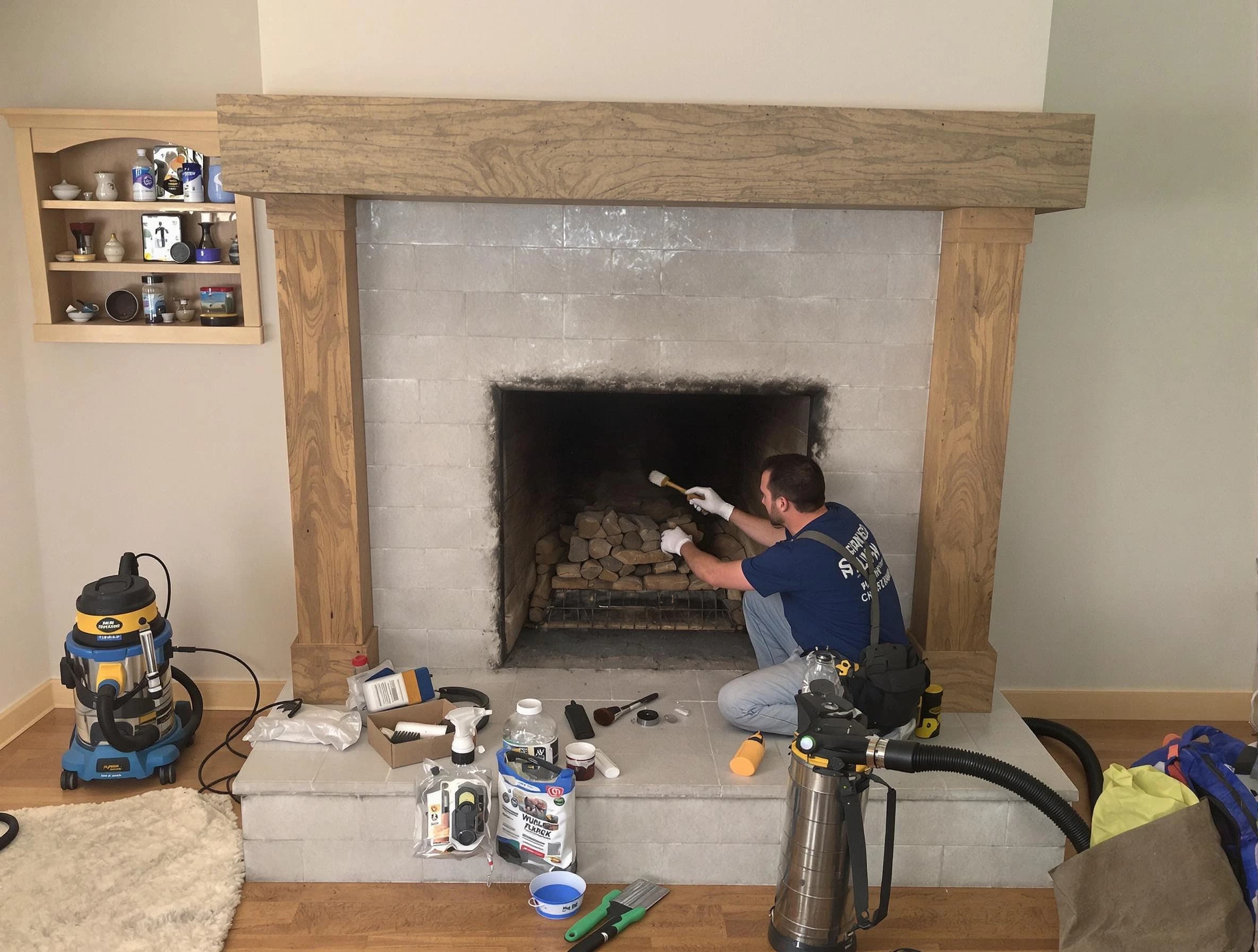 Detailed creosote removal process by Yukon Chimney Sweep in Yukon, OK