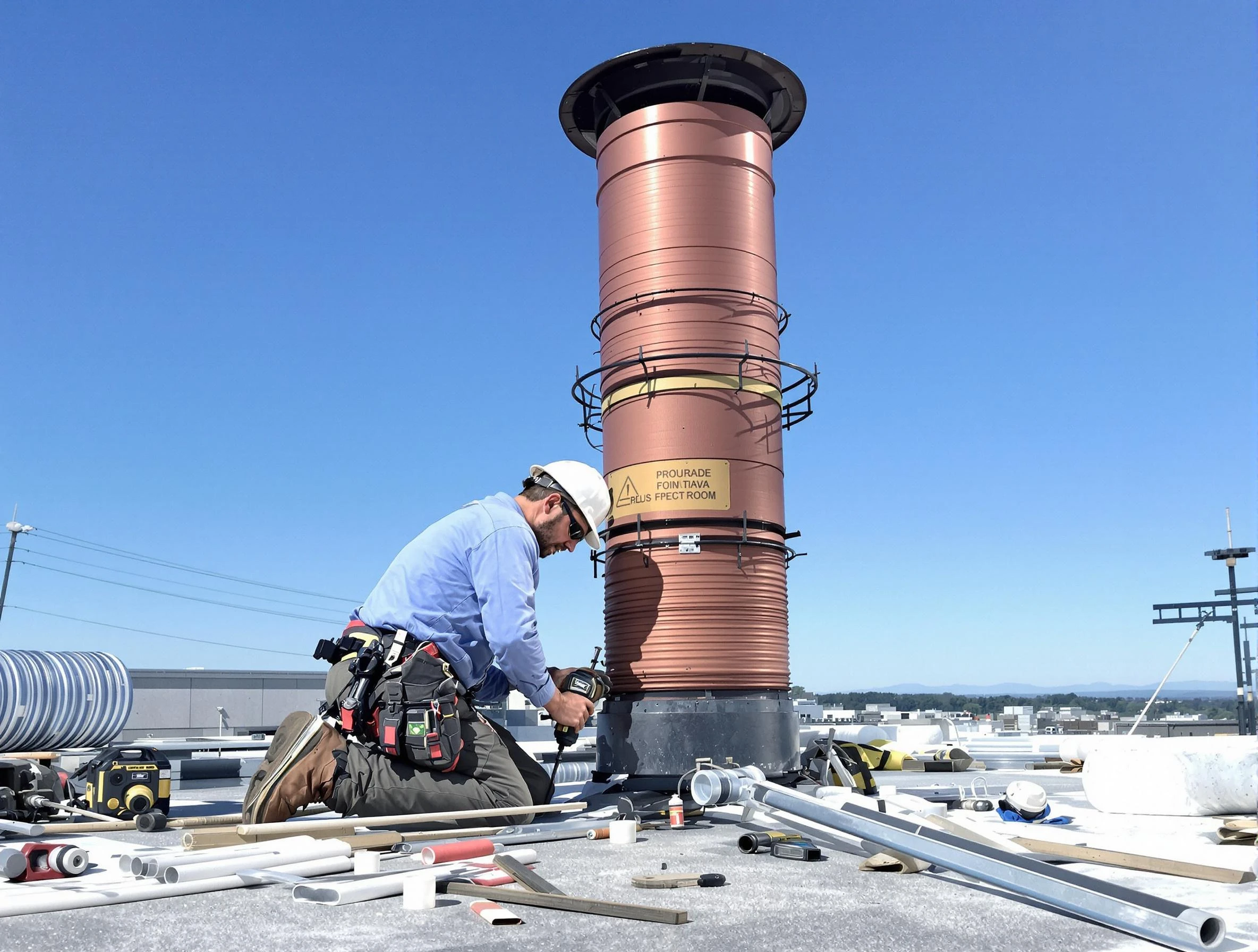 Installed chimney liner by Yukon Chimney Sweep in Yukon, OK