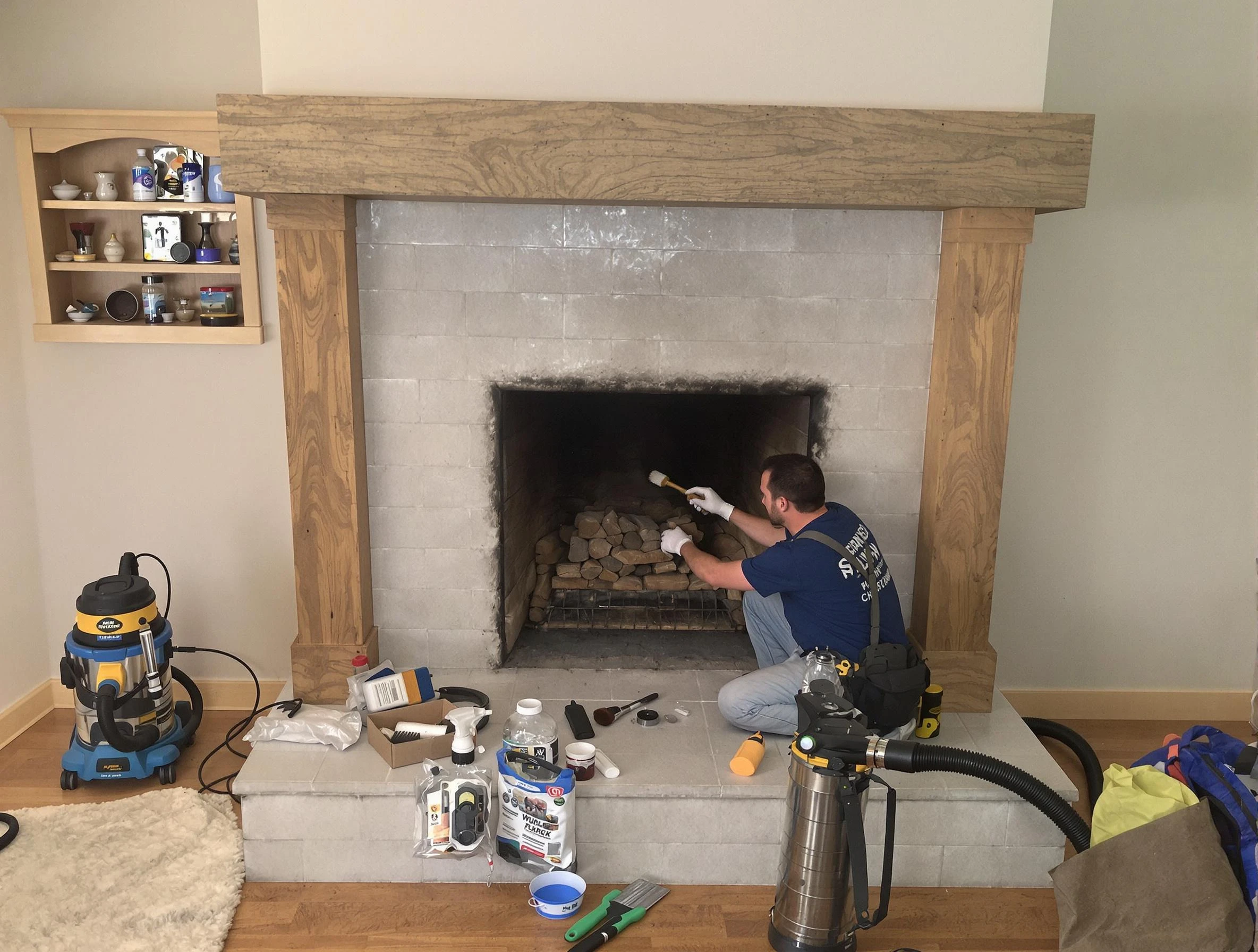 Detailed creosote removal process by Yukon Chimney Sweep in Yukon, OK